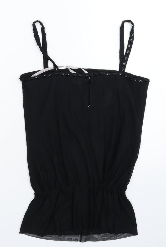 Oasis Womens Black Basic Tank Size 14