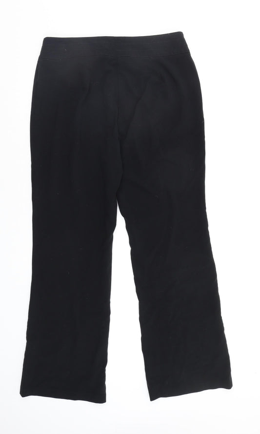 M&S Womens Black Trousers Size 14 L28 in