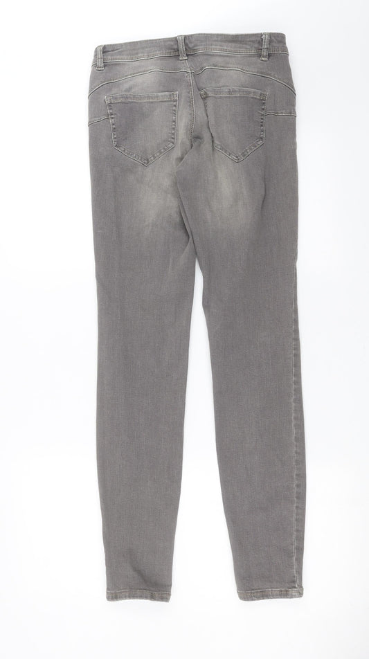 Preworn Womens Grey Denim Skinny Jeans Size 28 in L30 in