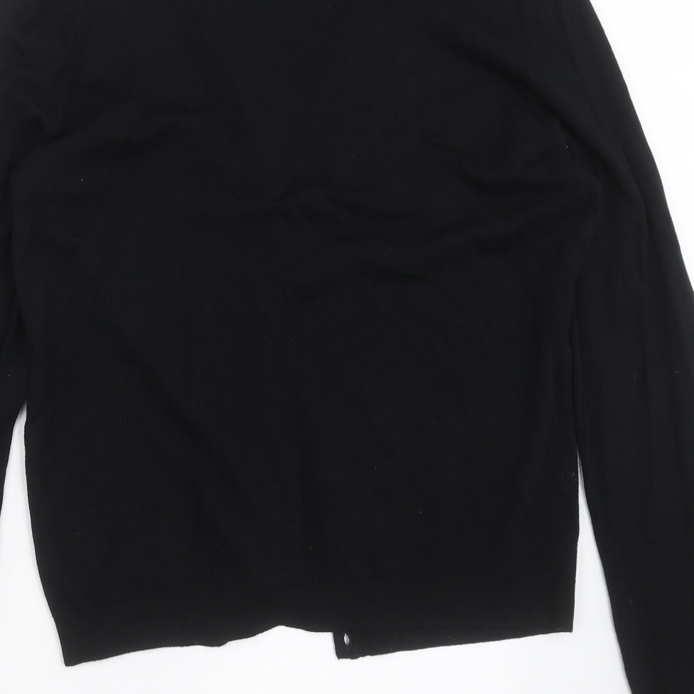 George Girls Black Knit Cardigan Jumper Size L - 17-18 years