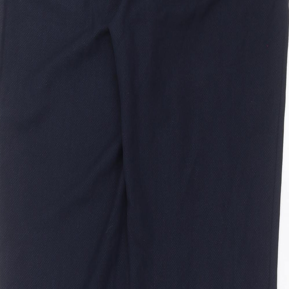 Marks and Spencer Womens Blue Argyle/Diamond Trousers Size 16 L30 in