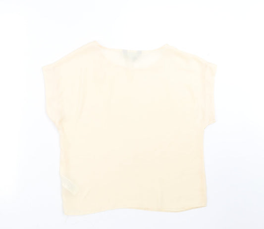 New Look Womens Beige Basic Blouse Size 10