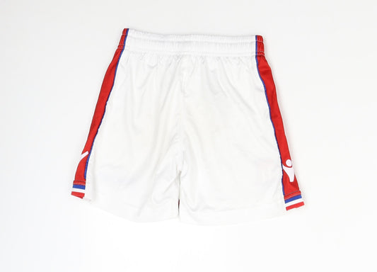 Macron Boys White Sweat Shorts Size 3 Years - Stoke City