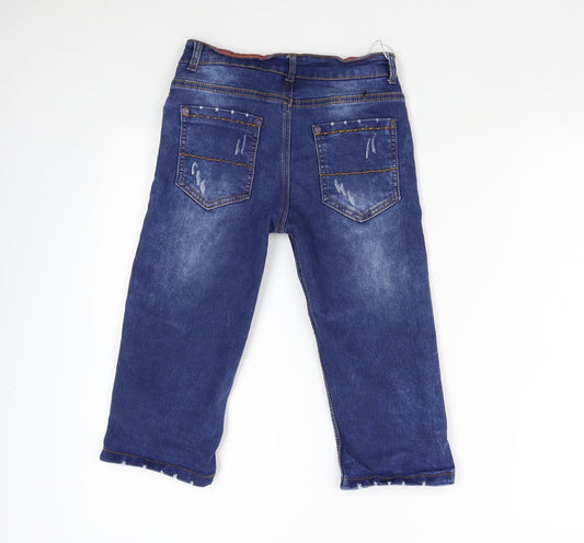 New Flansh Womens Blue Denim Bermuda Shorts Size 8