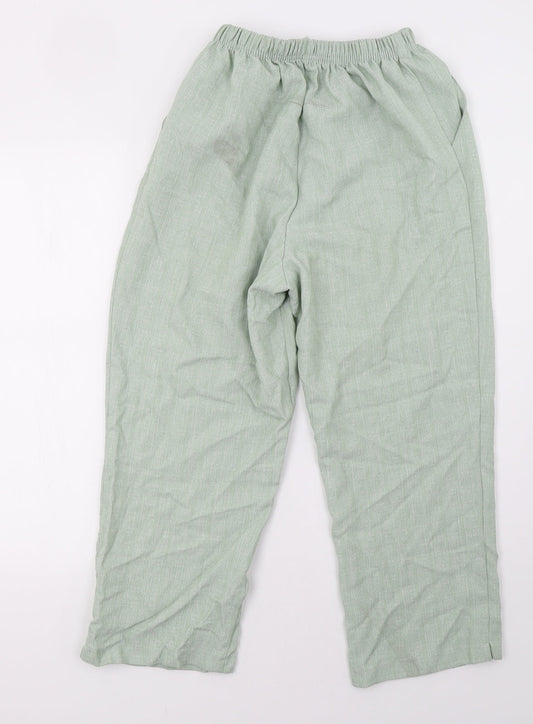 Preworn Womens Green Trousers Size 6 L26 in