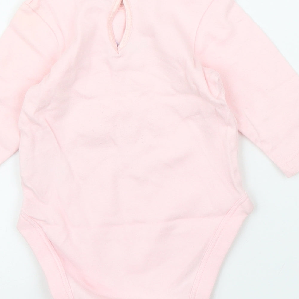 M&S Girls Pink Babygrow One-Piece Size 3-6 Months