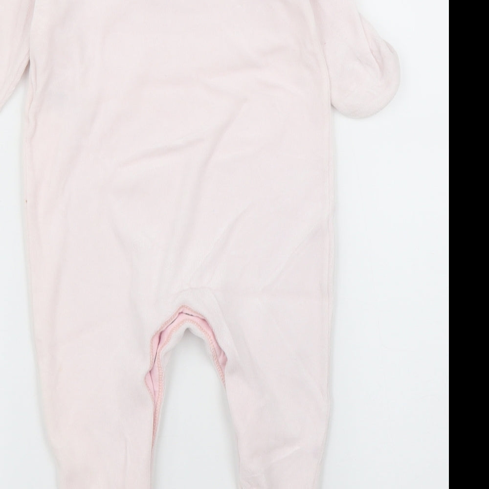 M&S Girls Pink Babygrow One-Piece Size 6-9 Months