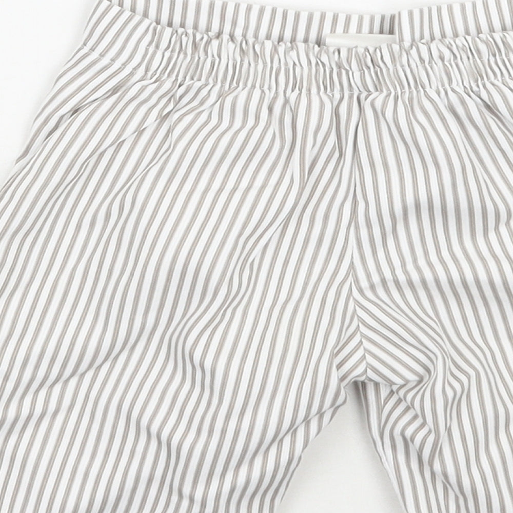 Pretty Originals Boys White Striped Bermuda Shorts Size 3 Years