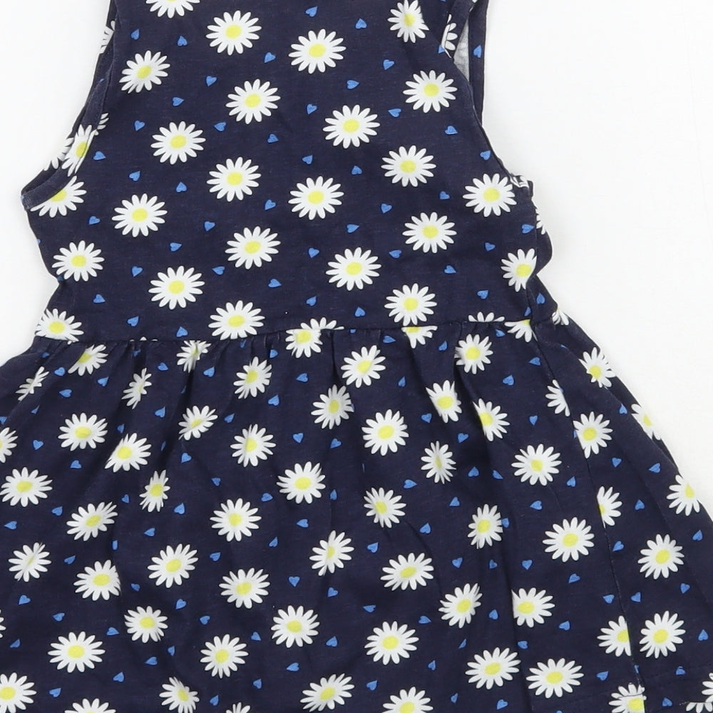 Primark Girls Blue Floral A-Line Size 24 Months