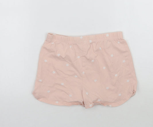 George Girls Pink Geometric Sweat Shorts Size 9-10 Years