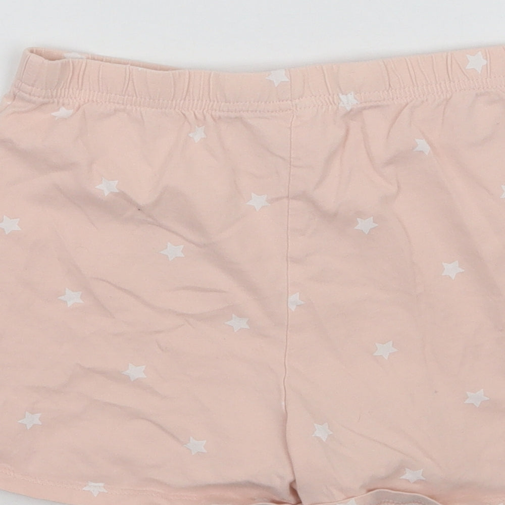 George Girls Pink Geometric Sweat Shorts Size 9-10 Years