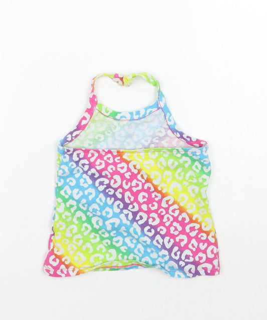 1989 Place Girls Multicoloured Animal Print Basic Tank Size 3 Years