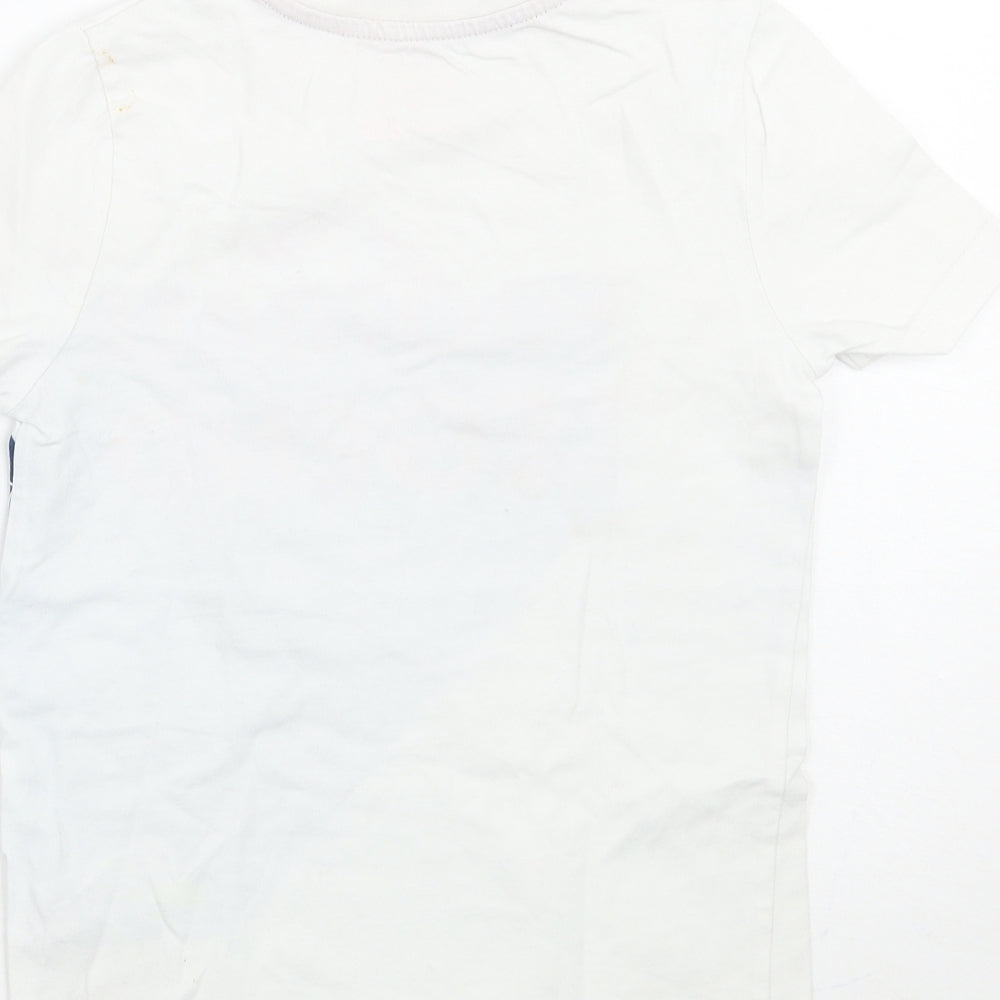 F&F Boys White Basic T-Shirt Size 7 Years