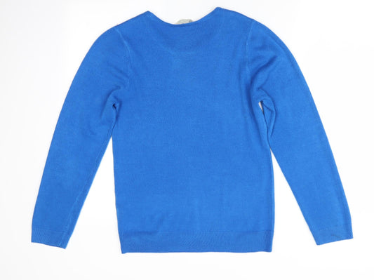 Love Knitwear Womens Blue Pullover Jumper Size 14