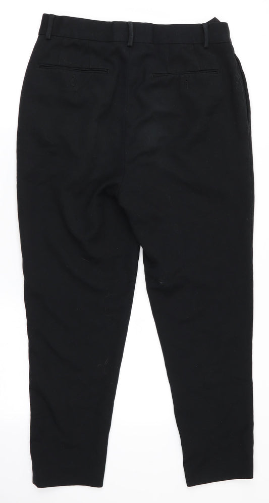 Asos Design Mens Black Trousers Size 32 in L25 in