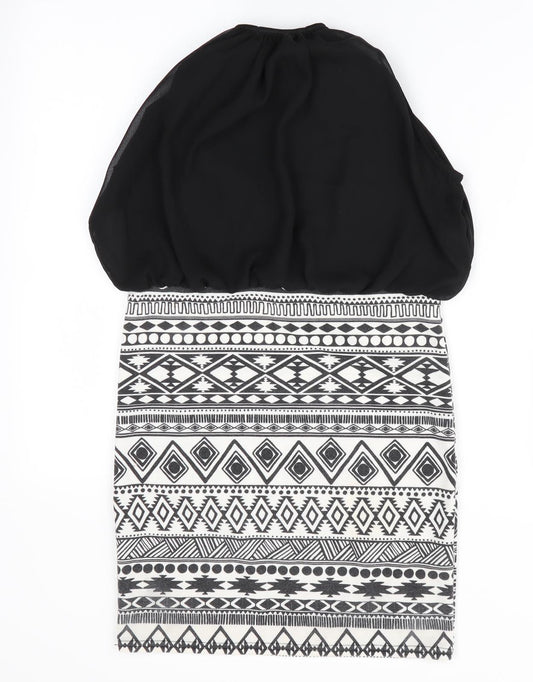 Love Womens Black Geometric Bodycon Size M