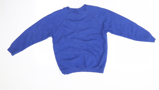 AWDis Boys Blue Pullover Sweatshirt Size 7-8 Years - Lanchester E.P. School
