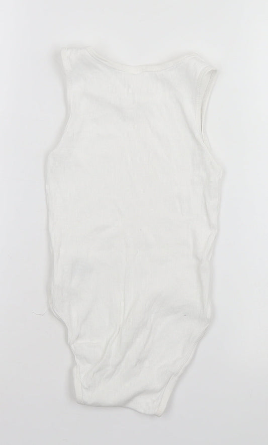 H&M Girls White Leotard One-Piece Size 2-3 Years