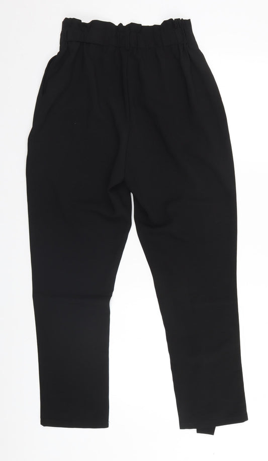 Cerise Blue Womens Black Trousers Size M L28 in