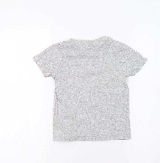 M&S Girls Grey Basic Polo Size 3-4 Years