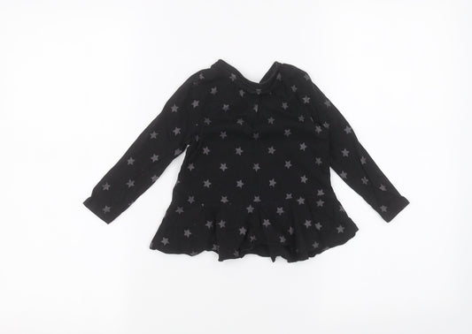 Very Girls Black Basic T-Shirt Size 2-3 Years