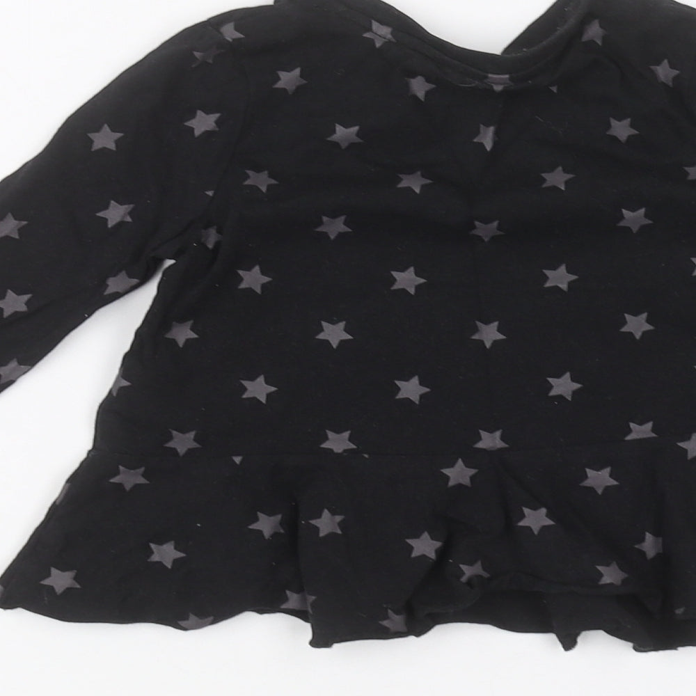 Very Girls Black Basic T-Shirt Size 2-3 Years