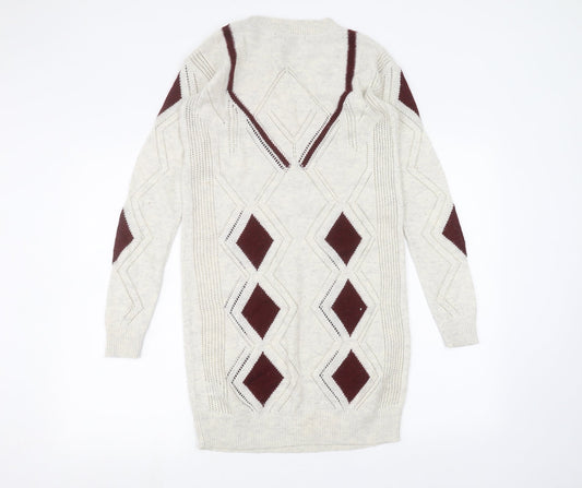 NEXT Womens White Pullover Jumper Size 8