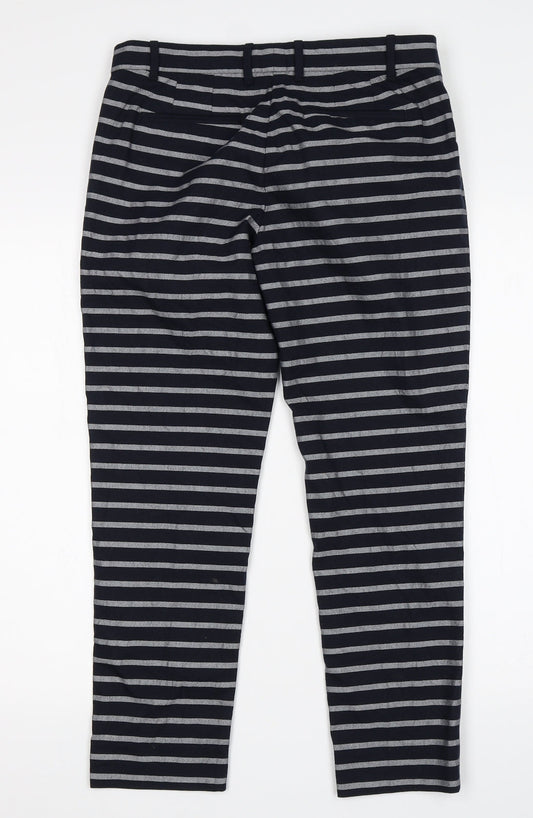 Gap Womens Multicoloured Striped Cropped Trousers Size 6 L26 in