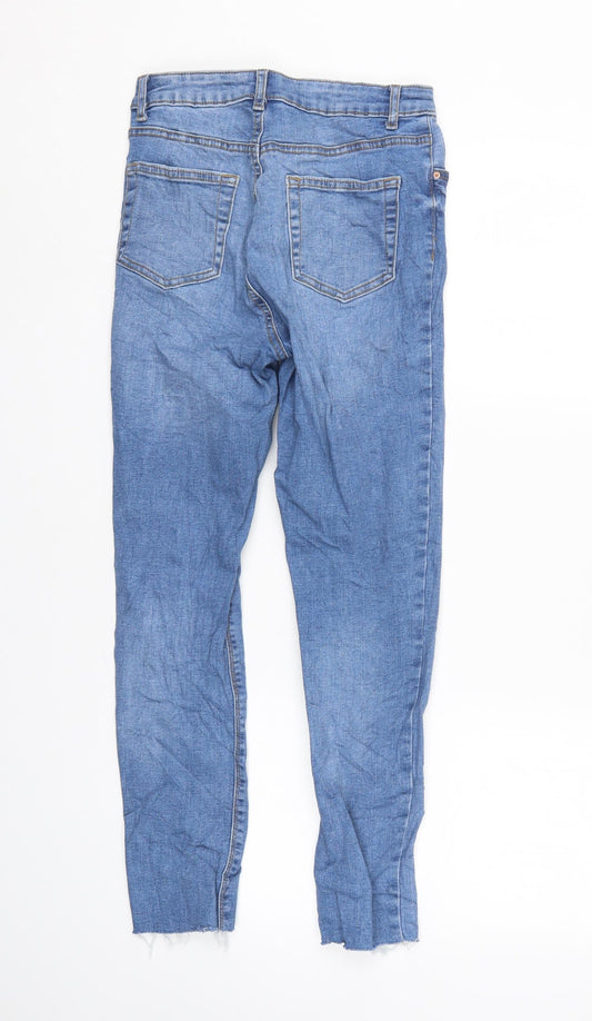 Denim & Co. Womens Blue Denim Straight Jeans Size 8 L26 in