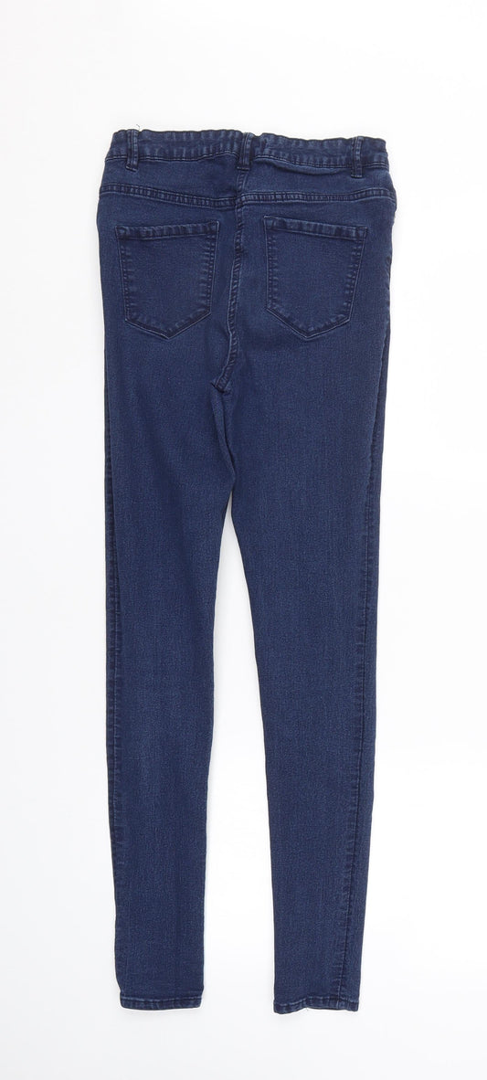 Studio Womens Blue Tapered Jeans Size 12 L29 in - Elastic Waist