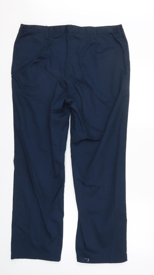 Black Knight Womens Blue Trousers Size 16 L29 in