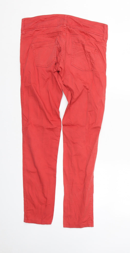 Clullin Womens Red Straight Jeans Size S L30 in