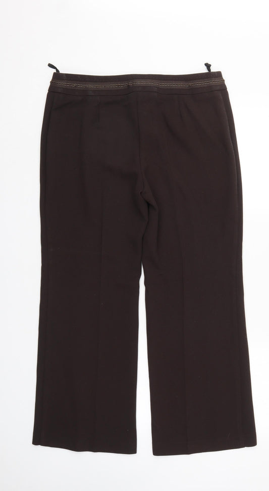 Marks and Spencer Womens Brown Sweatpants Trousers Size 14 L27 in