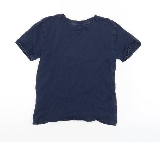 H&M Girls Blue Basic T-Shirt Size 5-6 Years