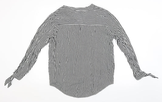New Look Womens Multicoloured Striped Basic Blouse Size 8
