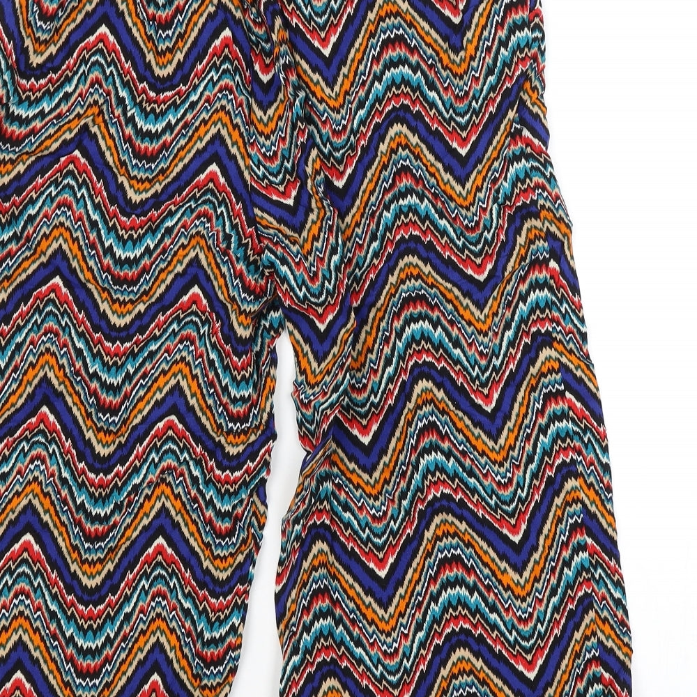 PEP&CO. Womens Multicoloured Striped Bloomer Trousers Size 10 L20 in