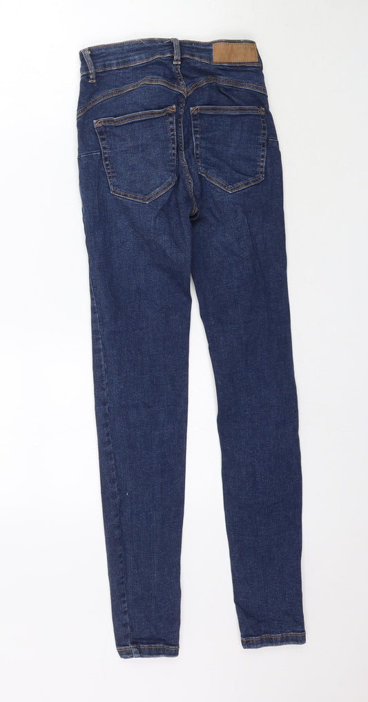 Pull&Bear Womens Blue Denim Skinny Jeans Size 4 L28 in