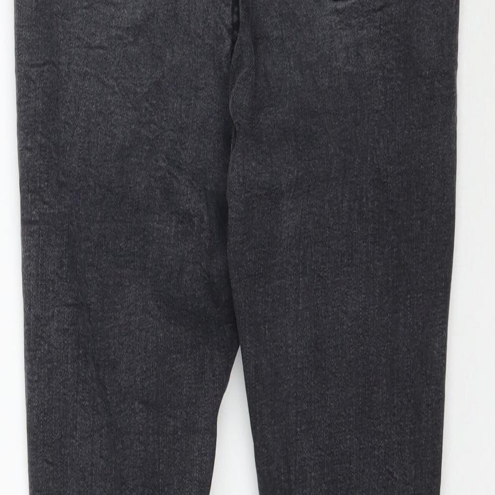 Missguided Womens Grey Denim Skinny Jeans Size 12 L28 in - Washed black