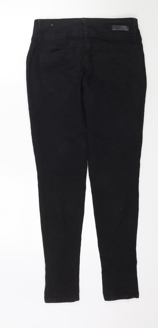Royalty Womens Black Denim Skinny Jeans Size 4 L30 in