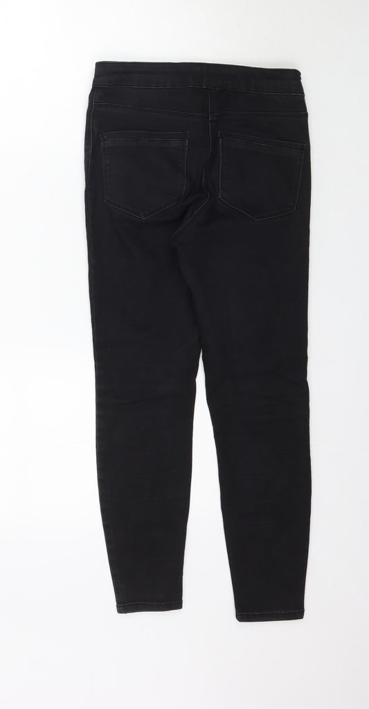 Papaya Womens Black Denim Skinny Jeans Size 8 L25 in