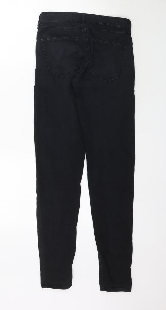 Topshop Womens Black Denim Skinny Jeans Size 28 in L31 in