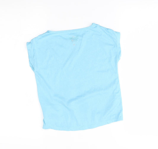 USA Pro Girls Blue Basic T-Shirt Size 9-10 Years