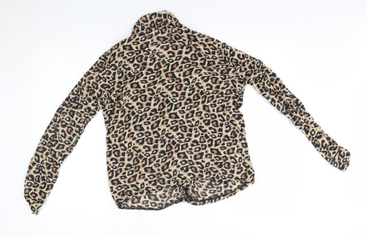 ASOS Womens Beige Animal Print Nightshirt Size 8