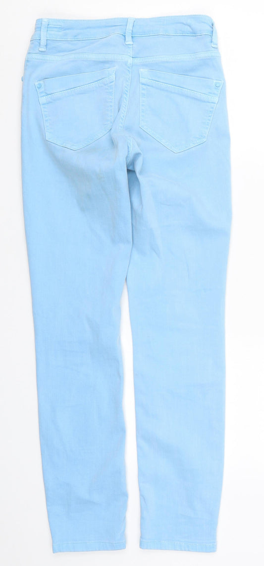 Preworn Womens Blue Denim Skinny Jeans Size 8 L28 in