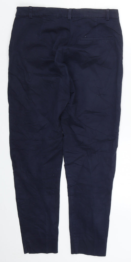H&M Womens Blue Trousers Size 8 L26 in