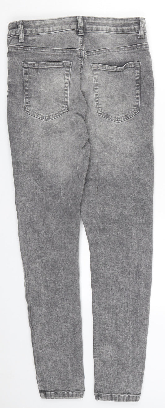 Denim Co Womens Grey Denim Skinny Jeans Size 14 L27.5 in