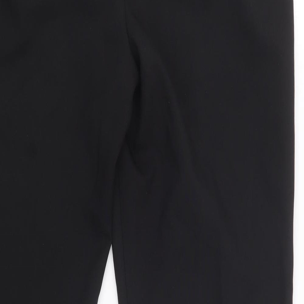 Papaya Womens Black Trousers Size 14 L30 in