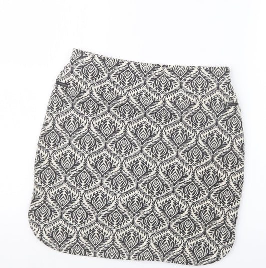 NEXT Womens Black Geometric Straight & Pencil Skirt Size 10