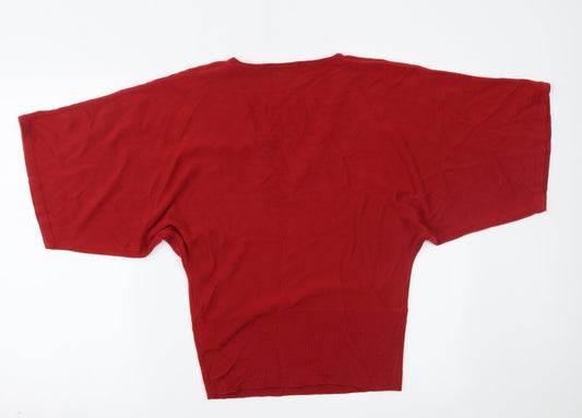 Marks and Spencer Womens Red Basic Blouse Size 8