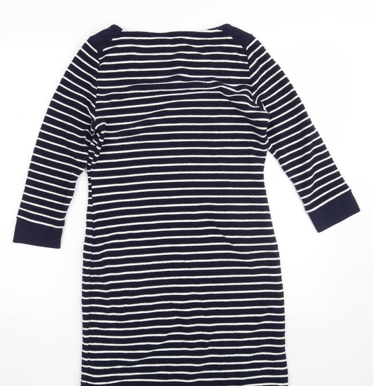 Per Una Womens Blue Striped Fit & Flare Size 8